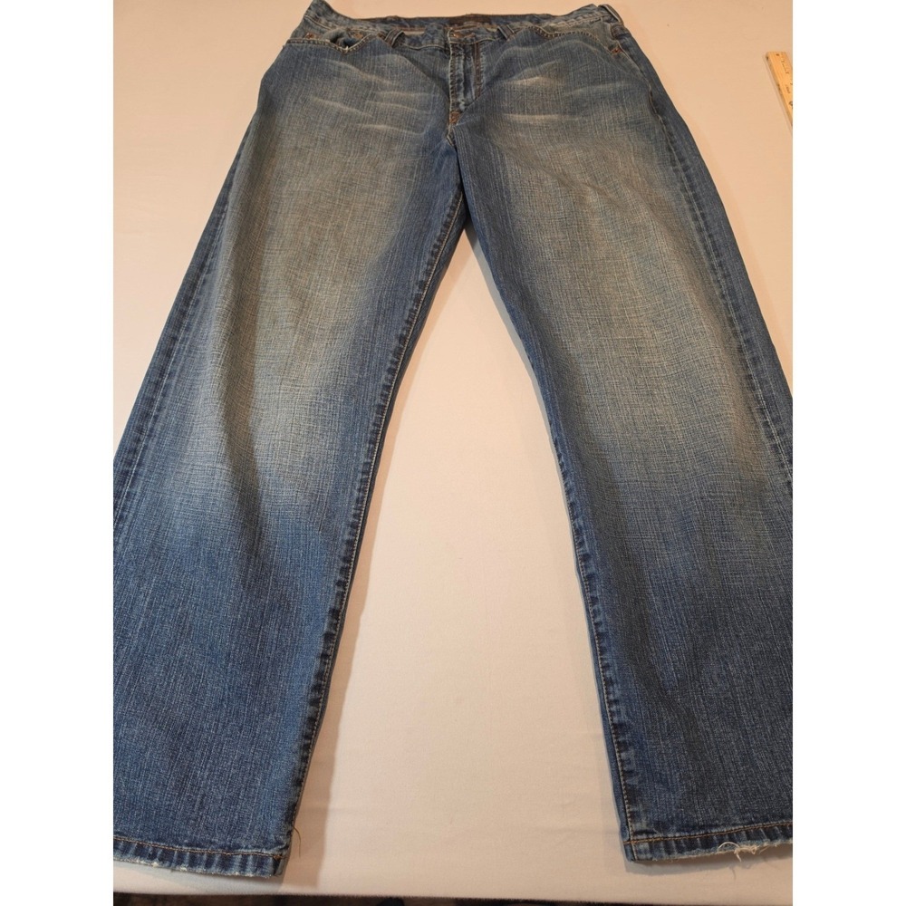 Sean John Garvey Loose Fit Jeans Mens‎ 38x32 Blue Premium Denim Distressed Y2K